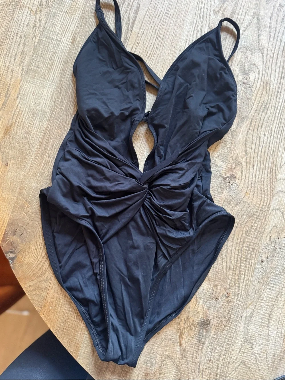La Blanca Black Twist-Detail One-Piece Swimsuit